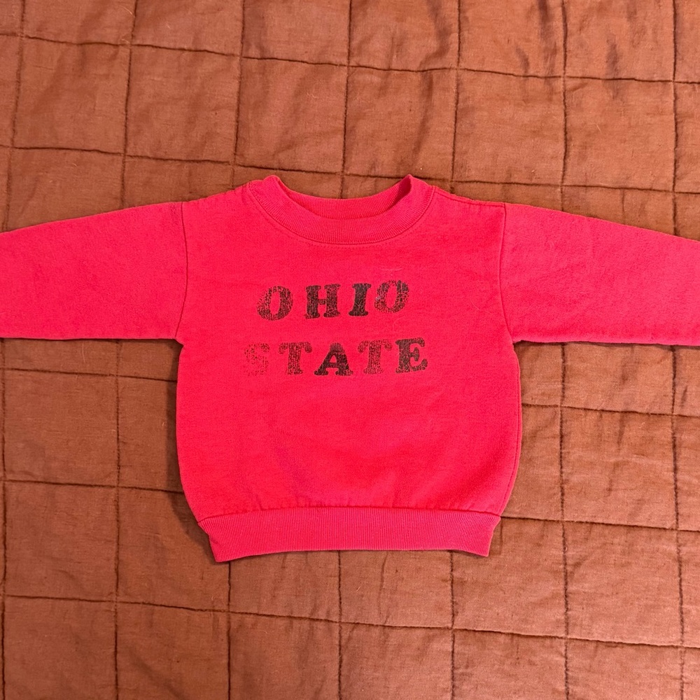 Vintage Kids Red Ohio State Sweatshirt size 2T made in USA
